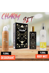 Bargello Charm 3 Parça Kadın Parfüm Deodorant Seti EDP + Floral Deodorant + Floral Body Mist