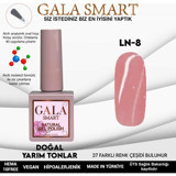 Gala Smart Natural LN8 Pembe Işıltılı Kalıcı Simli Oje