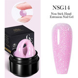 Born Pretty Non Stick Hand Extension NSG-14 Pembe Işıltılı Kalıcı Simli Jel Oje