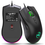 Hxsj A883 RGB Makrolu Kablolu Siyah Optik Gaming Mouse