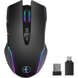 Decisive RGB Sessiz Ergonomik Makrolu Kablosuz Siyah Optik Gaming Mouse