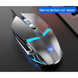 Jingyi Pro RGB Makrolu Kablolu Gri Optik Gaming Mouse