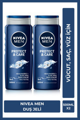 Nivea Men Protect & Care Aloe Vera Duş Jeli 2x500 ml