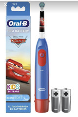 Oral-b Pro Battery Disney Cars Işıklı Yumuşak Manuel Çocuk Diş Fırçası Mavi