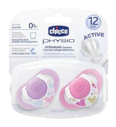 Chicco Physio Compact 12+ Ay Ortodontik Damaklı Silikon Emzik Çok Renkli