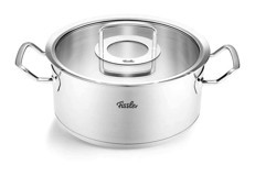 Fissler Original Profi Collection İndüksiyon Cam Kapaklı Çelik 24 cm Basık Tencere