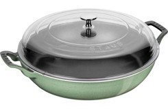 Staub 405087090 Cam Kapaklı Döküm 30 cm Basık Tencere