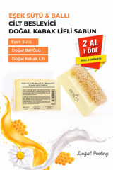 Biolea's Doğal Kabak Lifli Ballı-Kabak Lifli-Süt Katı Sabun 110 gr