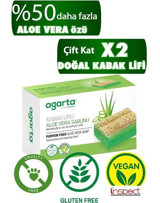 Agarta El Yapımı Doğal Aloe Vera-Kabak Lifli Katı Sabun 125 gr