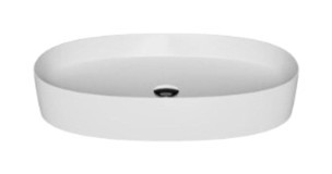 Creavit Loop Lp171 Klasik Tekli 70 cm Seramik Tezgah Üstü Oval Lavabo Beyaz