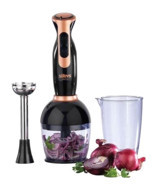 Stilevs SGH-22013 500 ml Plastik Hazneli 3 Bıçaklı Büyük El Blender Seti Bakır - Siyah