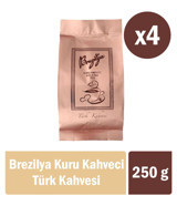 Brezilya Kuru Kahveci Atilla Pak Orta Kavrulmuş Mehşur Denizli Türk Kahvesi 250 Gr 4'lü Set 250gr X4