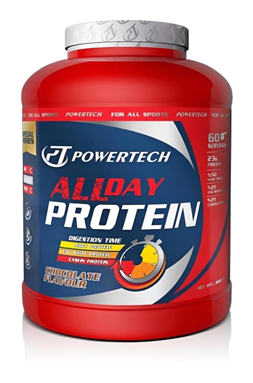 Powertech AllDay Protein Çikolatalı Protein Tozu 1.8 kg