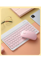 Apera Gn 62 Sessiz Pembe Kablosuz Klavye Mouse Seti