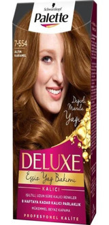 Schwarzkopf Palette Deluxe 7.554 Altın Karamel Krem Saç Boyası 50 ml