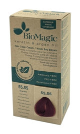 BioMagic Keratin & Argan Yağı 55.55 Şarap Kızılı Krem Saç Boyası 60 Ml