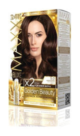 Maxx Deluxe Golden Beauty 5.0 Açık Kahve Krem Saç Boyası 60 Ml