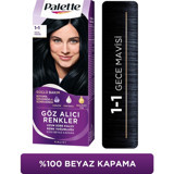 Schwarzkopf Palette Göz Alıcı Renkler 1.1 Gece Mavisi Krem Saç Boyası 50 ml