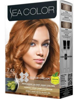 Sea Color Kit 7.43 Parlak Bakır Krem Saç Boyası 50 ml