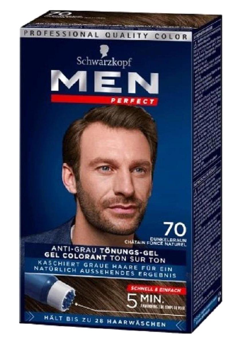 Schwarzkopf Men Perfect 70 Koyu Kahve Jel Erkek Saç Boyası 40 ml