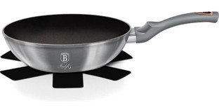 Berlinger Haus BH/6007 Plastik Saplı Alüminyum 28 cm Wok Tava Gri