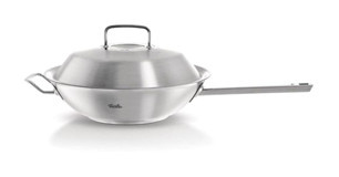 Fissler Original Profi Collection Çelik Saplı Paslanmaz Çelik 30 cm Wok Tava Gri