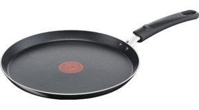 Tefal 1X B55610 Plastik Saplı Döküm 25 cm Krep Tava Siyah