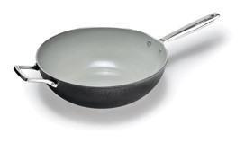 Moneta Armonia Finegres Çelik Saplı Alüminyum 32 cm Wok Tava Siyah