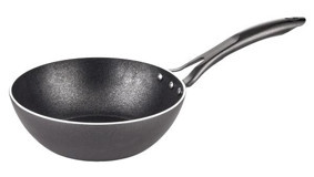 Novac Samuray Plastik Saplı Teflon 30 cm Wok Tava Siyah