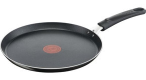 Tefal 1X SimplyClean B56710 Plastik Saplı Titanyum 25 cm Krep Tava Siyah