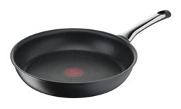 Tefal 6X Excellence Metal Saplı Alüminyum 28 cm Düz Tava Siyah