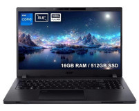 Acer Travelmate P2 TMP215-54-77EJ NX.VVREY.001 Dahili Iris Xe Graphics Eligible Intel Core i7 1255U 16 GB Ram 512 GB SSD 15.6 inç Full HD Ubuntu Laptop