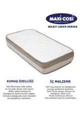 Maxi Cosi Milky Dikdörtgen Sünger Ortopedik 60x110 cm Beşik Yatağı