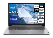 Lenovo IdeaPad 1 15IAU7 82QD00GMTXBT41 Dahili UHD Graphics Intel Core i3 1215U 8 GB Ram 1 TB SSD 15.6 inç Full HD Windows 11 Pro Laptop