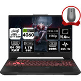 Asus TUF Gaming F15 FX507VV-LP242-A58 Harici GeForce RTX 4060 Intel Core i7 13620H 64 GB Ram 1 TB SSD 15.6 inç Full HD Windows 11 Home Gaming Laptop + Anzar Mouse