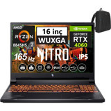 Acer Nitro V16 ANV16-41 WNHQRUEY00328 Harici GeForce RTX 4060 AMD Ryzen 7 8845HS 32 GB Ram 4 TB SSD 16 inç Wuxga Windows 11 Home Gaming Laptop + Weblegelsin Çanta