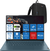 Lenovo Yoga Pro 7 14APH8 L82Y8000BTXWH02 Harici GeForce RTX 4050 AMD Ryzen 7 7840HS 16 GB Ram 1 TB SSD 14.5 inç QHD+ Windows 11 Home Gaming Laptop