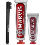 Marvis Cinnamon Mint Florürlü Diş Macunu 85 + Marvis Diş Macunu 25 ml + Orta Sert Diş Fırçası