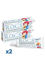 R.O.C.S. Meyveli Organik Florürsüz 3-7 Yaş Çocuk Diş Macunu 2x45 gr