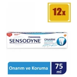 Sensodyne Onarım Sağlayan Florürlü Diş Macunu 12x75 ml