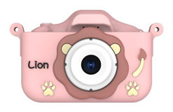 Tuomeng Sevimli Aslan Mini Full HD Kompakt Dijital Fotoğraf Makinesi Pembe