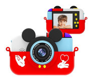 Tuomeng Mickey Mini Mini Full HD Kompakt Dijital Fotoğraf Makinesi Kırmızı