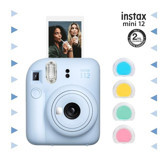 Fujifilm Instax Mini 12 Şipşak Mini Full HD Kompakt Dijital Fotoğraf Makinesi Mavi + 4 Adet Fotoğraf Filmi