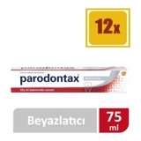 Parodontax Beyazlatıcı Naneli Florürlü Diş Macunu 12x75 ml