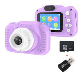 Tuomeng Mini Full HD Kopmakt Çocuk Dijital Fotoğraf Makinesi Mor