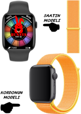 Rabbit Store Watch 8 Android GPS 45 mm Silikon Kordon Kare Unisex Akıllı Saat Sarı