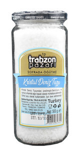 Trabzon Pazarı İyotlu Kristal Deniz Tuzu Kavanoz 500 gr