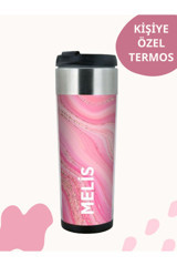 Allmug İsime Özel Plastik 380 ml Outdoor Matara Termos Pembe