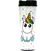 Modaroma Unicorn Plastik 380 ml Outdoor Bardak Termos Çok Renkli