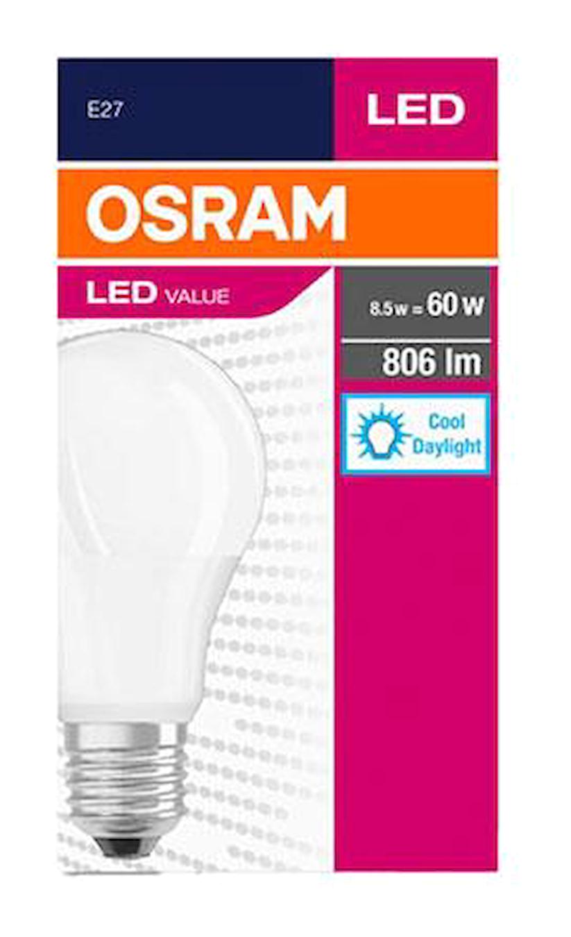 Osram Ledvance Value CLA 60 6500 Beyaz Işık E27 8,5W Led Ampul